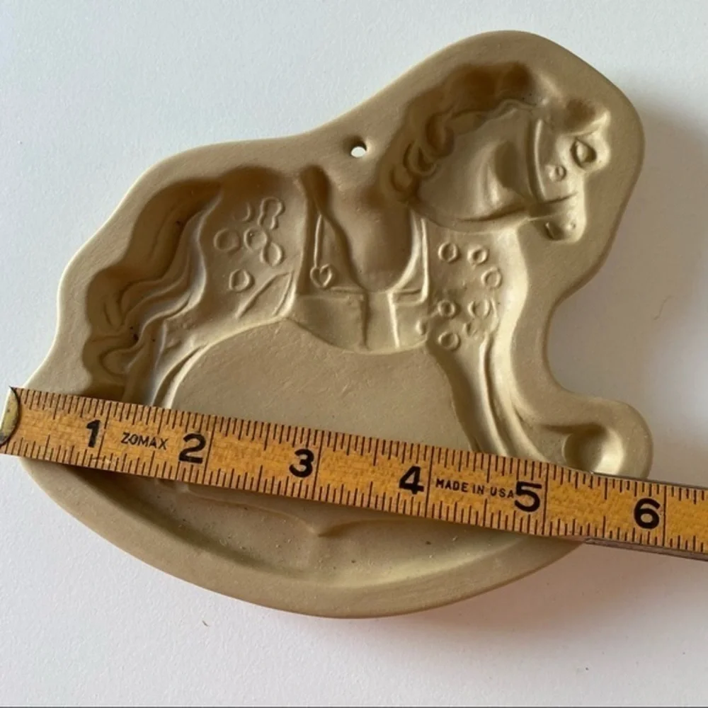 Vintage Brown Bag Cookie Art Vintage Ceramic Victorian Rocking Horse Cookie Mold